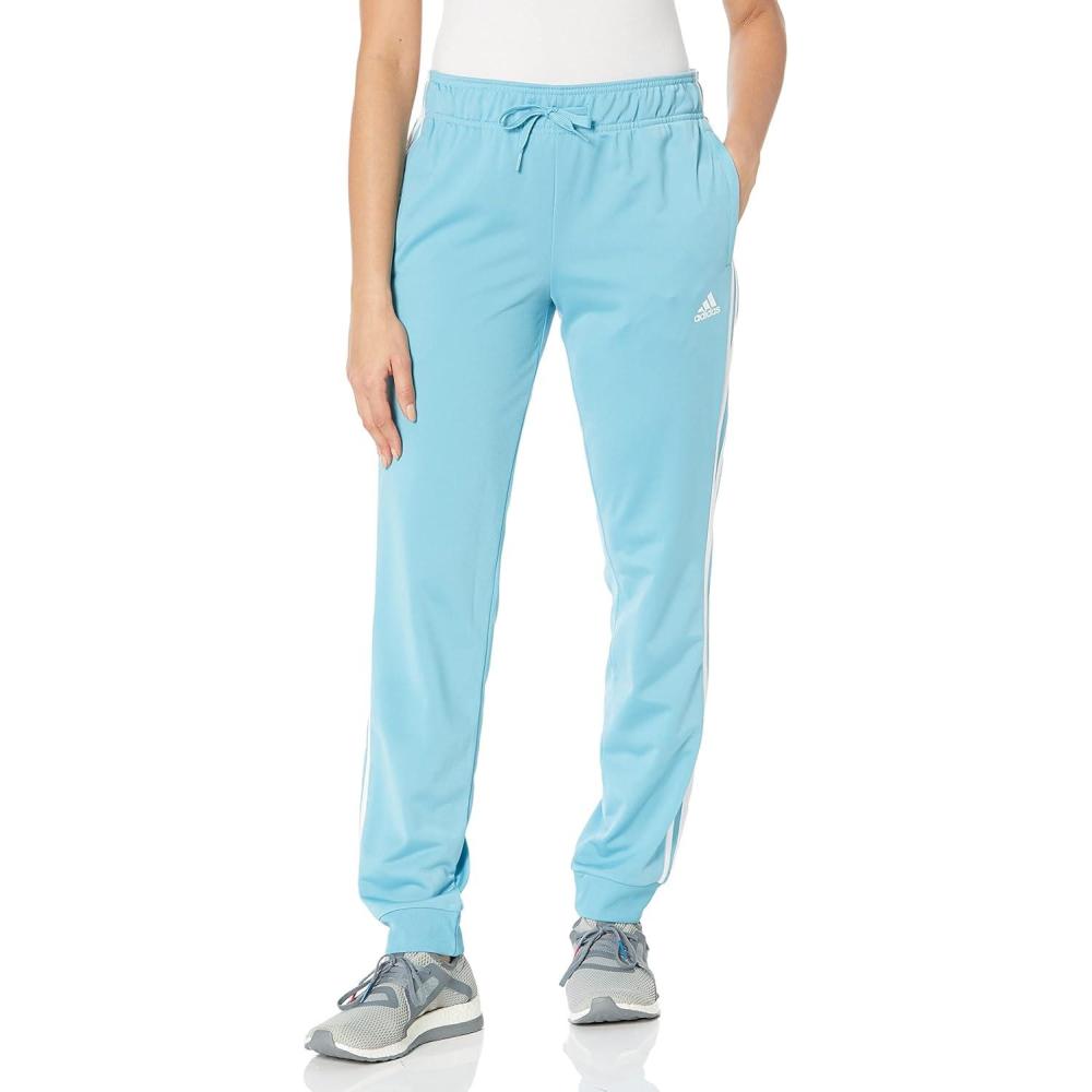 imageadidas Womens Essentials Fleece Tapered Cuff PantsPreloved BlueWhite