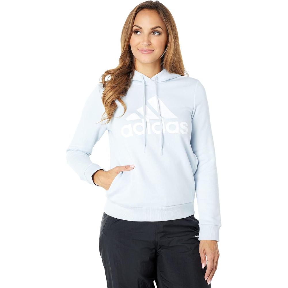 imageadidas Womens Essentials Logo Fleece HoodieHalo BlueWhite