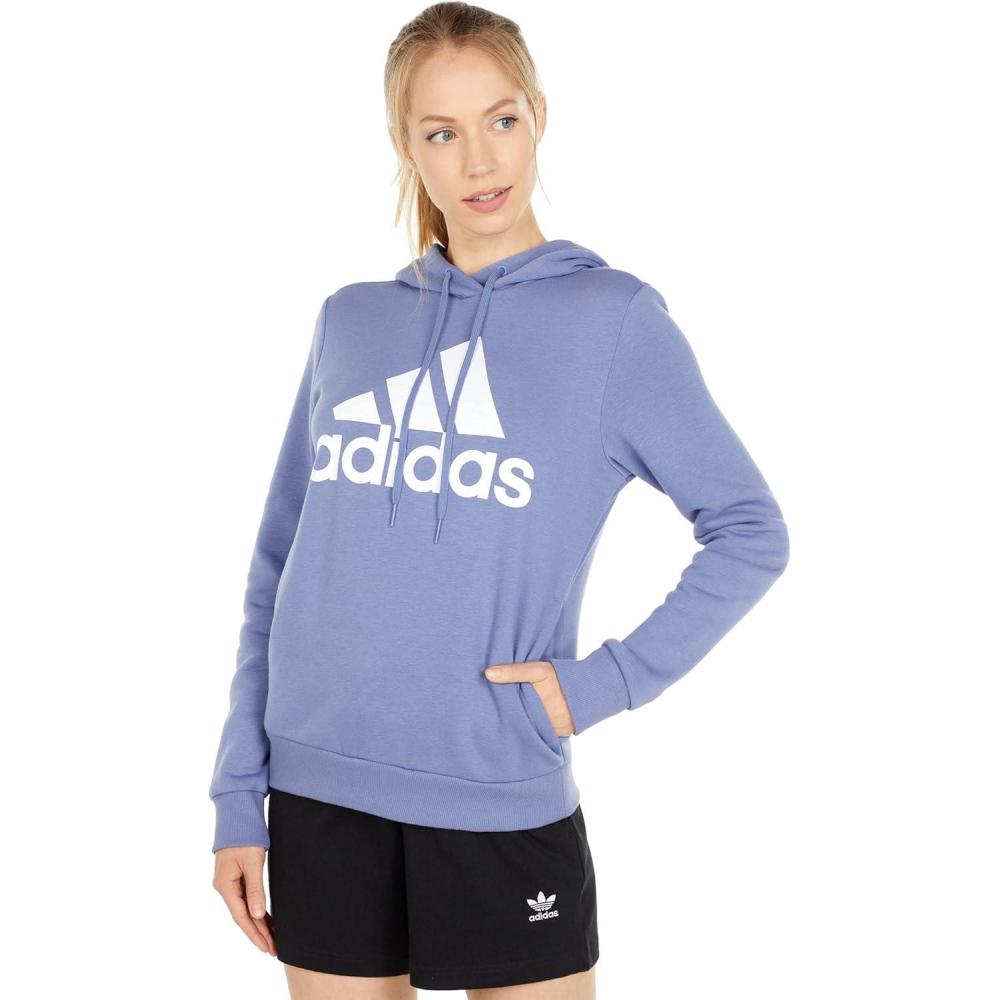 imageadidas Womens Essentials Logo Fleece HoodieOrbit VioletWhite