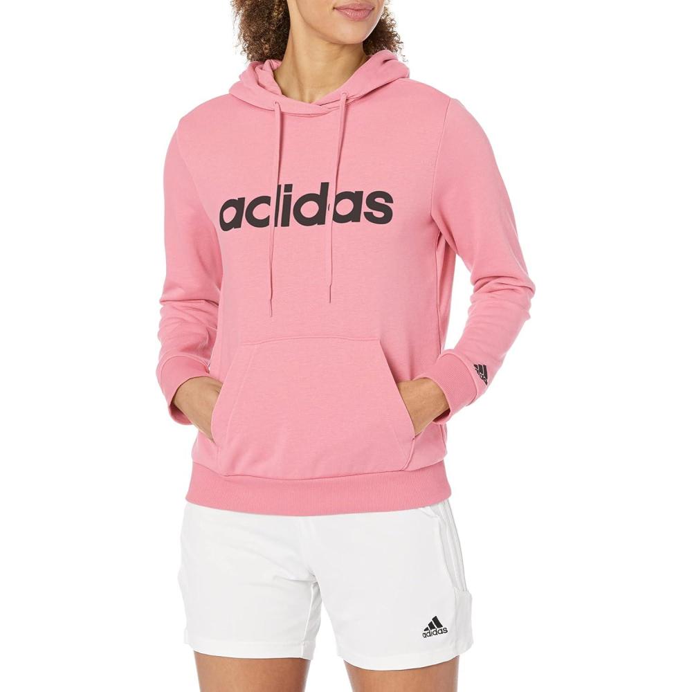 imageadidas Womens Essentials Logo HoodieLight PinkBlack