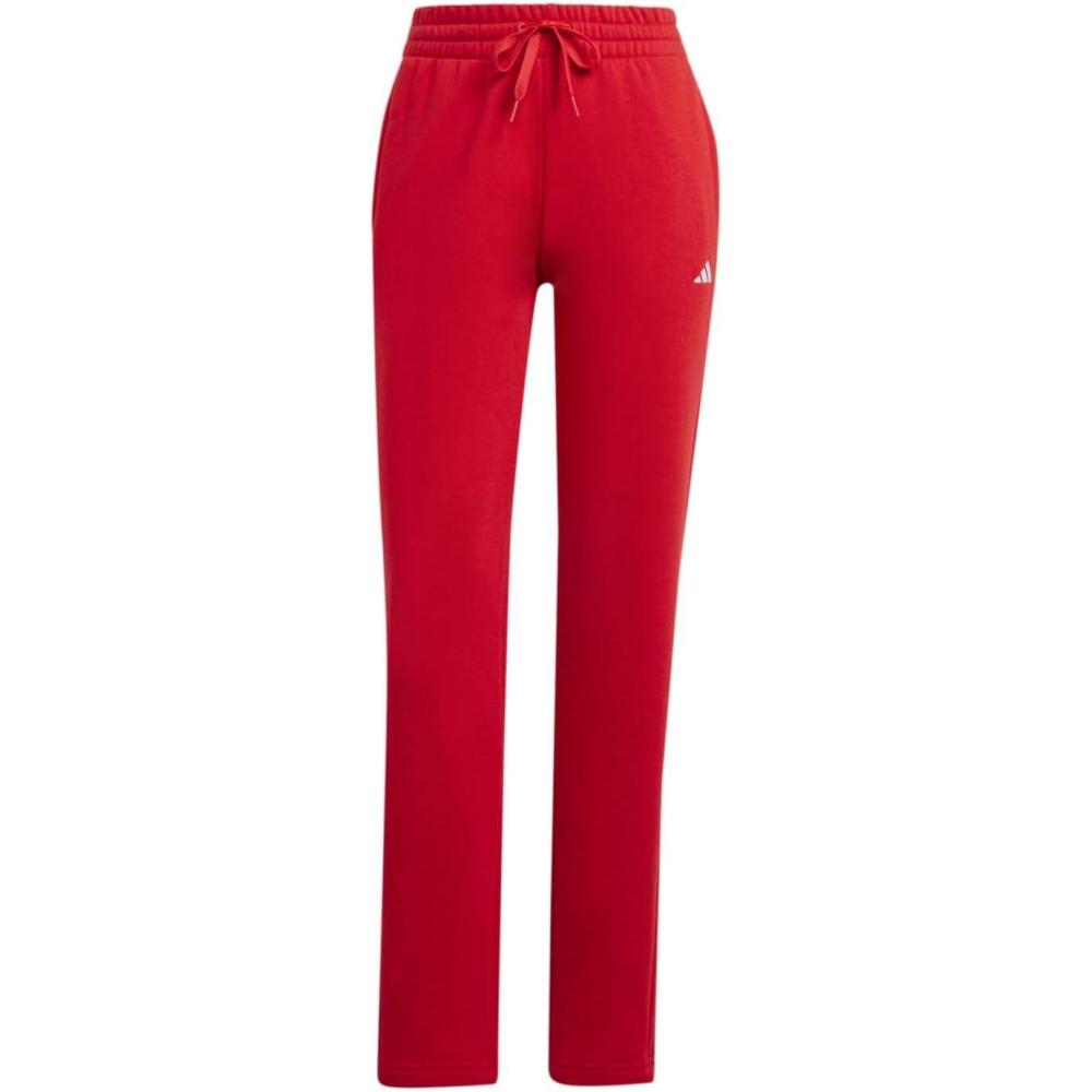 imageadidas Womens Essentials Small Logo Feelcozy Open Hem PantsBetter Scarlet