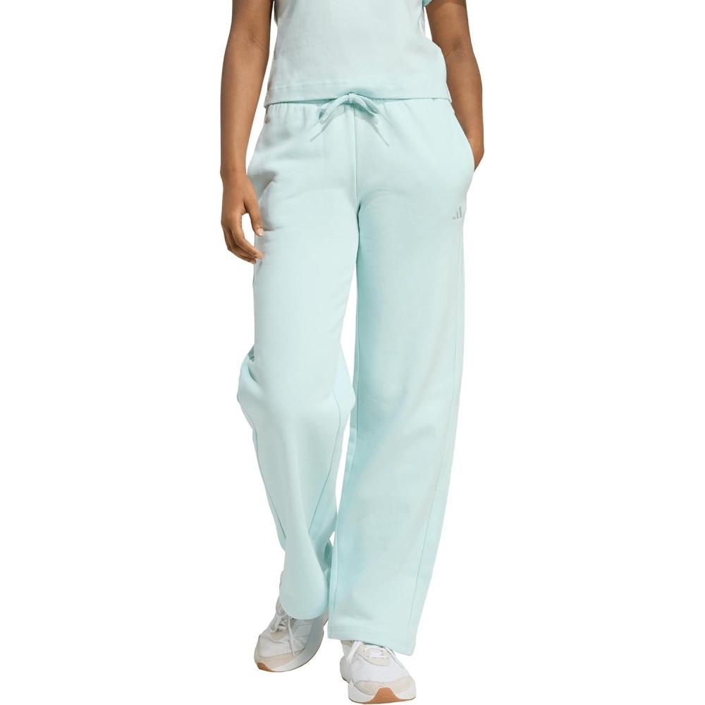 imageadidas Womens Essentials Small Logo Feelcozy Open Hem PantsHalo MintWhite