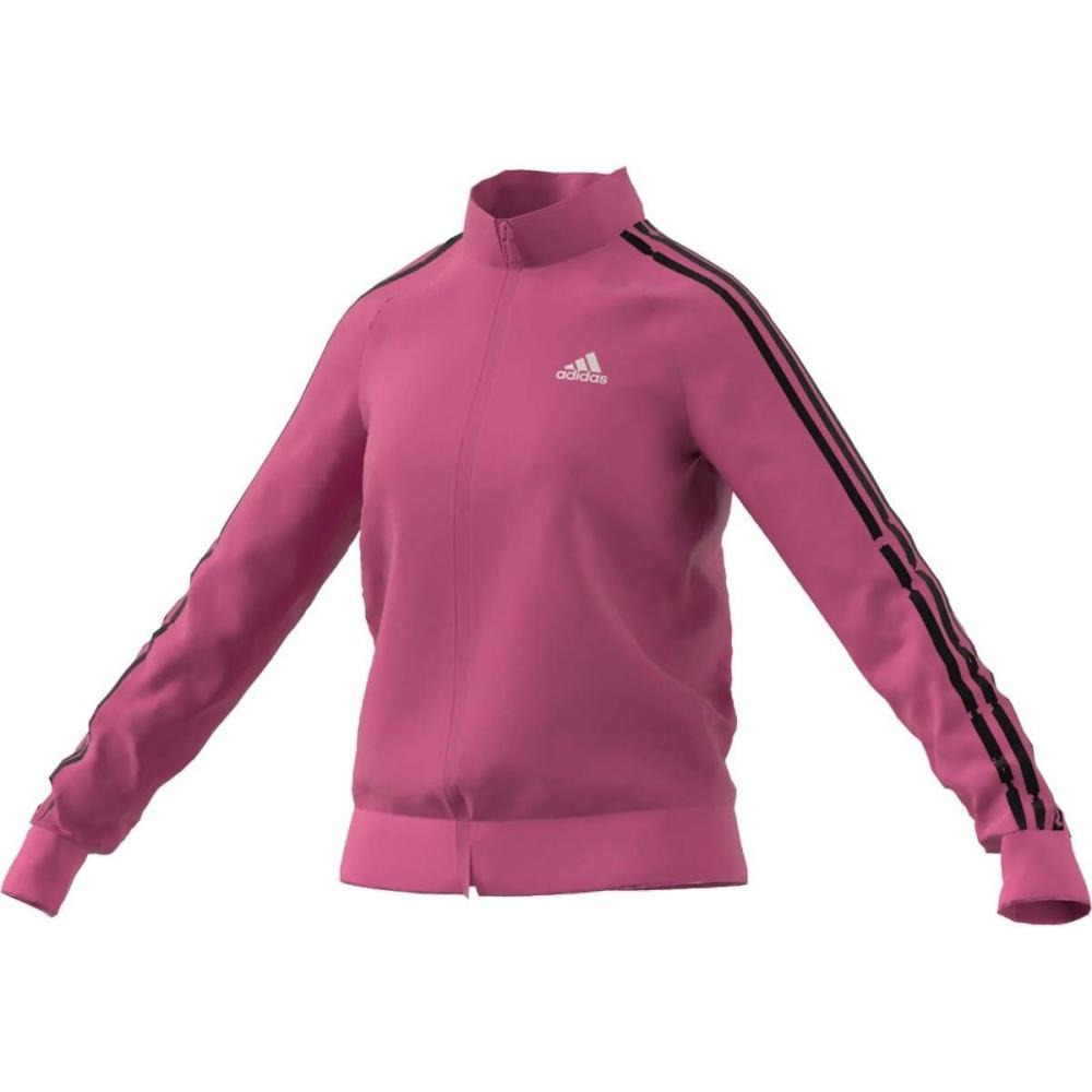 imageadidas Womens Essentials WarmUp Slim 3Stripes Track JacketPink