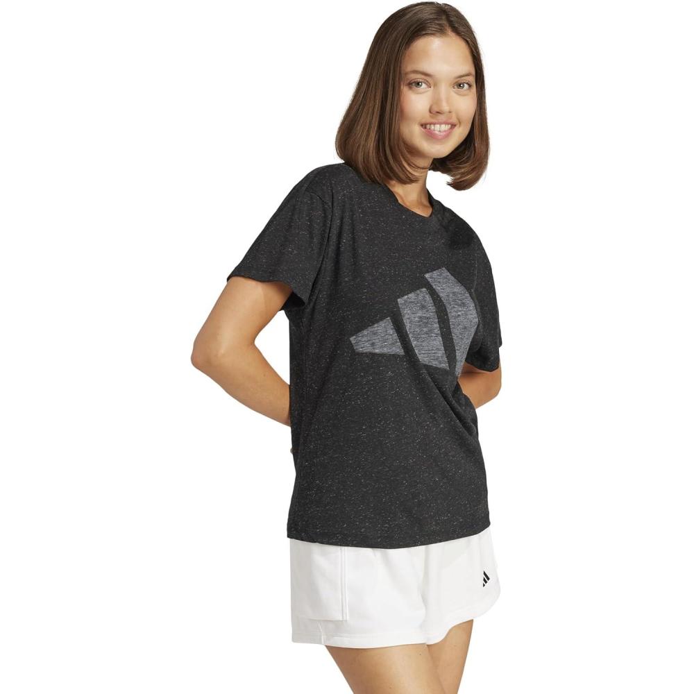 imageadidas Womens Essentials Winners TShirtBlackWhite