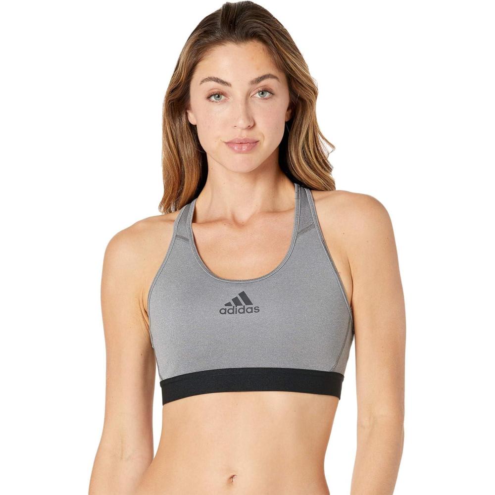 imageadidas Womens Medium Suppor Racer Back Dont Rest Alphaskin Padded Bra W Removable PadsDark Grey Heather