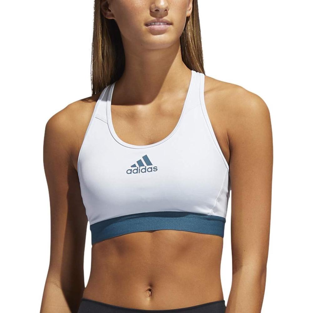 imageadidas Womens Medium Suppor Racer Back Dont Rest Alphaskin Padded Bra W Removable PadsHalo BlueWild Teal