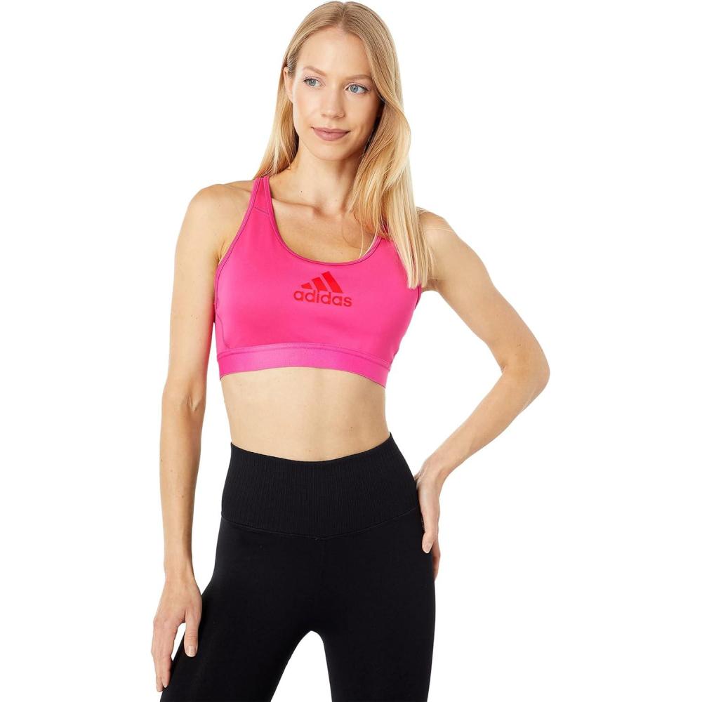 imageadidas Womens Medium Suppor Racer Back Dont Rest Alphaskin Padded Bra W Removable PadsTeam Real MagentaVivid Red