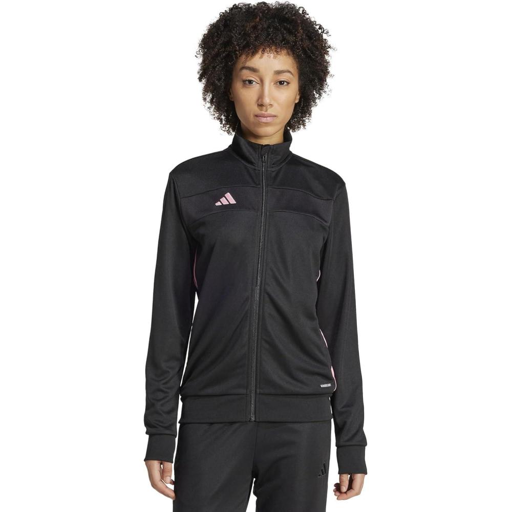 imageadidas Womens Tiro 25 Essentials Training JacketBlackEasy PinkWhite