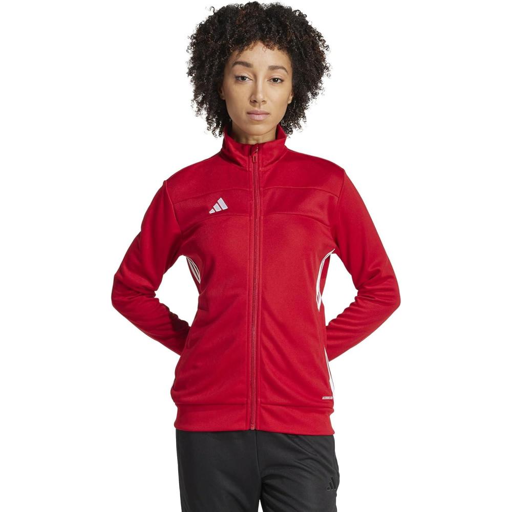 imageadidas Womens Tiro 25 Essentials Training JacketTeam Power RedWhite