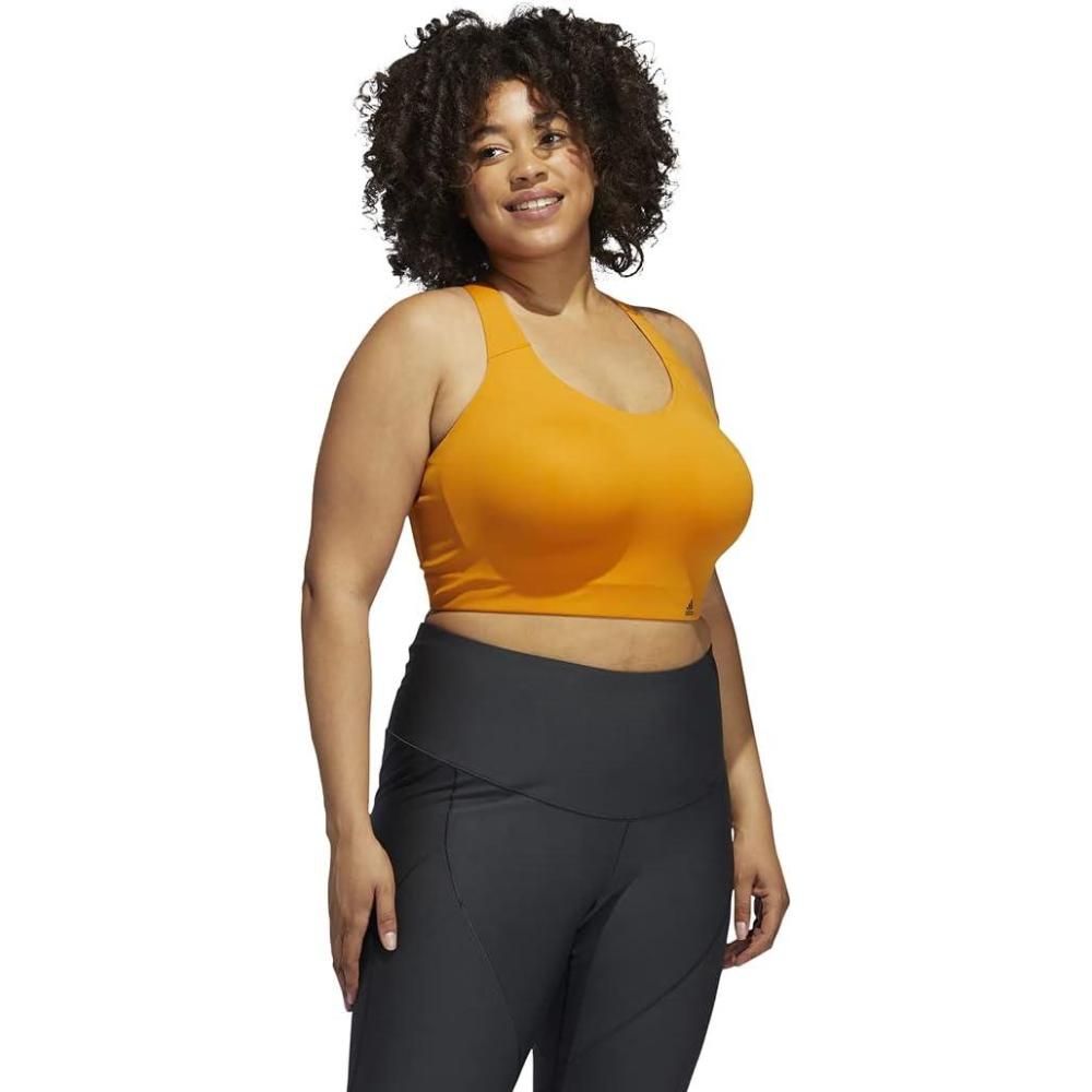 imageadidas Womens Ultimate AEROREADY Fitness Gym Training Pilates Yoga High Support Workout BraOrangeHalo Blush