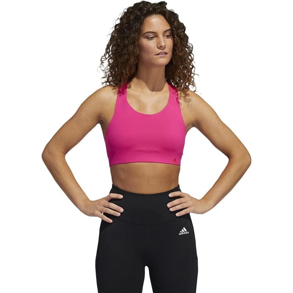 imageadidas Womens Ultimate AEROREADY Fitness Gym Training Pilates Yoga High Support Workout BraTeam Real MagentaVivid Red
