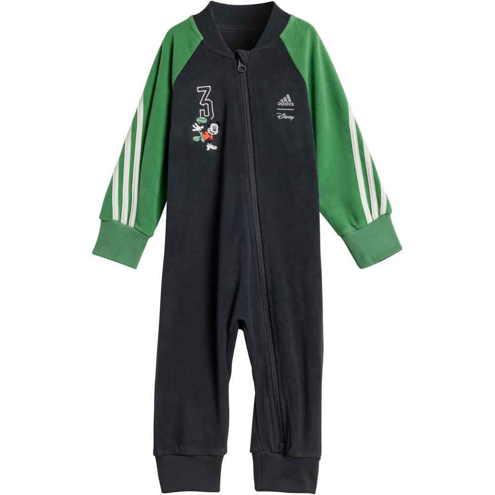 imageadidas babygirls Disney Mickey Mouse BodysuitCarbonPreloved GreenOff White