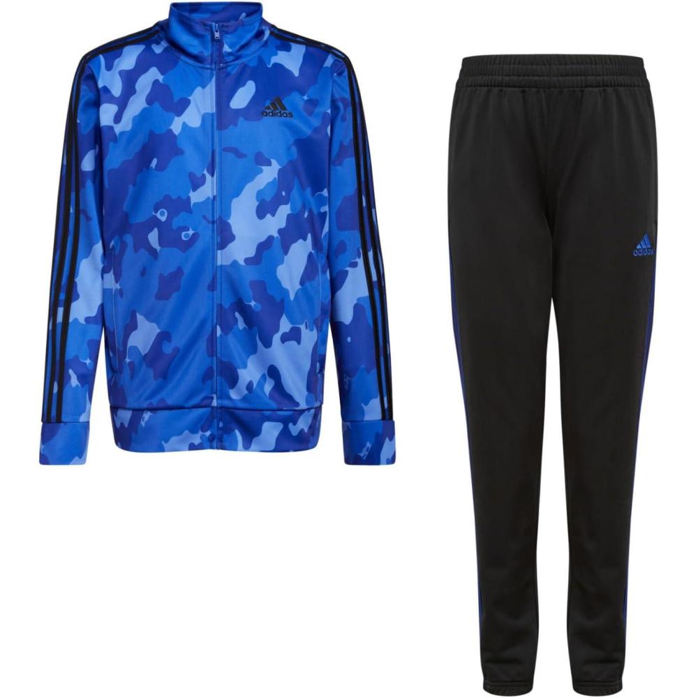 imageadidas boys Tricot Tracksuit Jacket Jogger Pant SetSemi Lucid Blue Camo