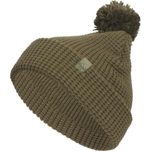 Adidas Womens Beanie with Pom – Knit Winter Ballie Hat(Olive Strata Green/Black/Pom)