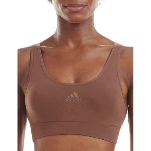 Adidas Women’s Micro Stretch Seamless Wireless Lounge Bra(302 Toasted Mocha)