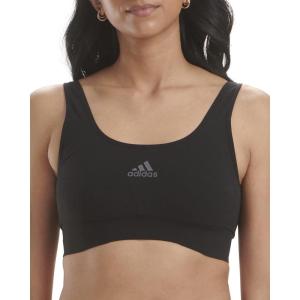 Adidas Women’s Micro Stretch Seamless Wireless Lounge Bra(Black)