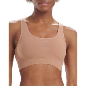 Adidas Women’s Micro Stretch Seamless Wireless Lounge Bra(Toasted Carmel)