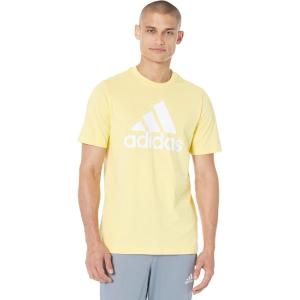 adidas Men’s Basic Badge Of Sport Tee(Almost Yellow/White)