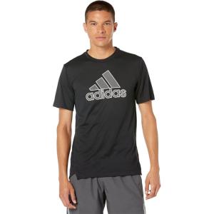 adidas Men’s Basic Badge Of Sport Tee(Black (Primeblue))