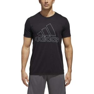 adidas Men’s Basic Badge Of Sport Tee(Black (Tiny Type Logo))