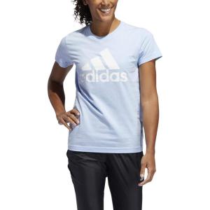 adidas Men’s Basic Badge Of Sport Tee(Glow Blue/White)