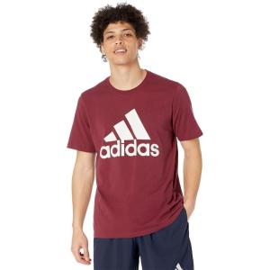 adidas Men’s Basic Badge Of Sport Tee(Shadow Red/Orbit Grey)