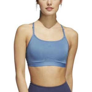 adidas Women’s Aeroreact Training Light Support Bra(Altered Blue (Small Logo))
