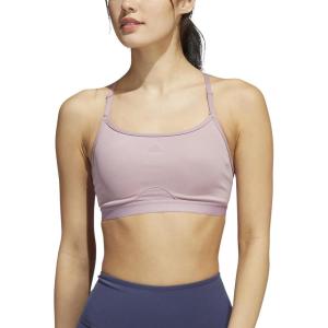 adidas Women’s Aeroreact Training Light Support Bra(Magic Mauve (Small Logo))