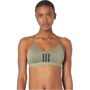 adidas Women’s All Me 3-Stripes Mesh Bra(Legacy Green/Black)