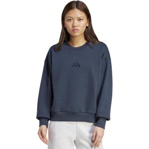 adidas Women’s All Szn Fleece Loose Sweatshirt(Aurora Ink)