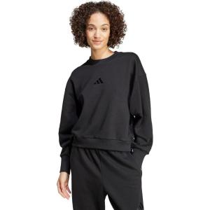 adidas Women’s All Szn Fleece Loose Sweatshirt(Black)