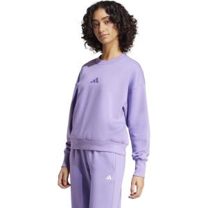 adidas Women’s All Szn Fleece Loose Sweatshirt(Violet Fusion)