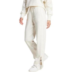 adidas Women’s All Szn French Terry 3-Stripes Straight Leg Pants(Off-white)