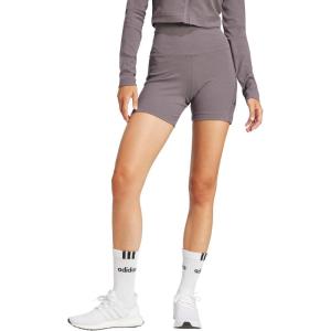 adidas Women’s All Szn Ribbed High-Waisted Bike Shorts(Grey Strata/Grey Strata)