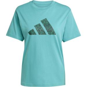 adidas Women’s Animal Print Graphic T-Shirt(Powder Teal)