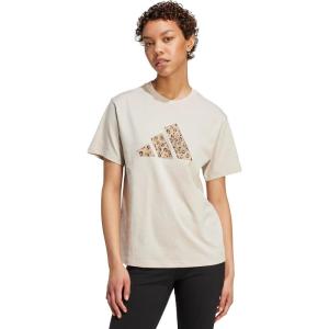 adidas Women’s Animal Print Graphic T-Shirt(Wonder Alumina)