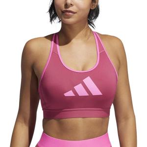 adidas Women’s Don’t Rest 3 Bars Bra(Wild Pink/Screaming Pink)