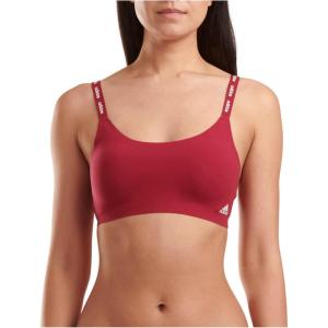 adidas Women’s Micro Flex Wireless Seamless Lounge Bra(Burgundy)