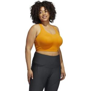 adidas Women’s Ultimate AEROREADY Fitness Gym Training Pilates Yoga High Support Workout Bra(Orange/Halo Blush)