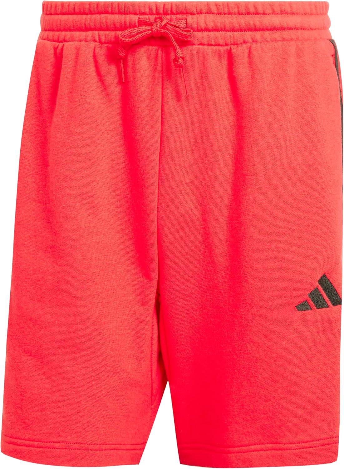 imageAdidas Mens Essentials 3Stripes French Terry 7inch ShortsPure RubyBlack