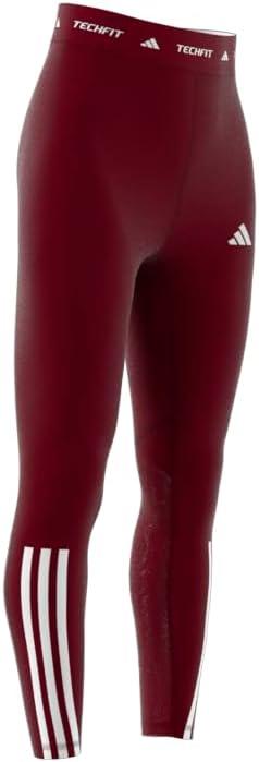imageAdidas Womens Techfit 3Stripes 78 Training LeggingsAurora Ruby