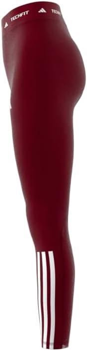 imageAdidas Womens Techfit 3Stripes 78 Training LeggingsAurora Ruby
