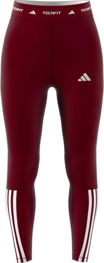 imageAdidas Womens Techfit 3Stripes 78 Training LeggingsAurora Ruby