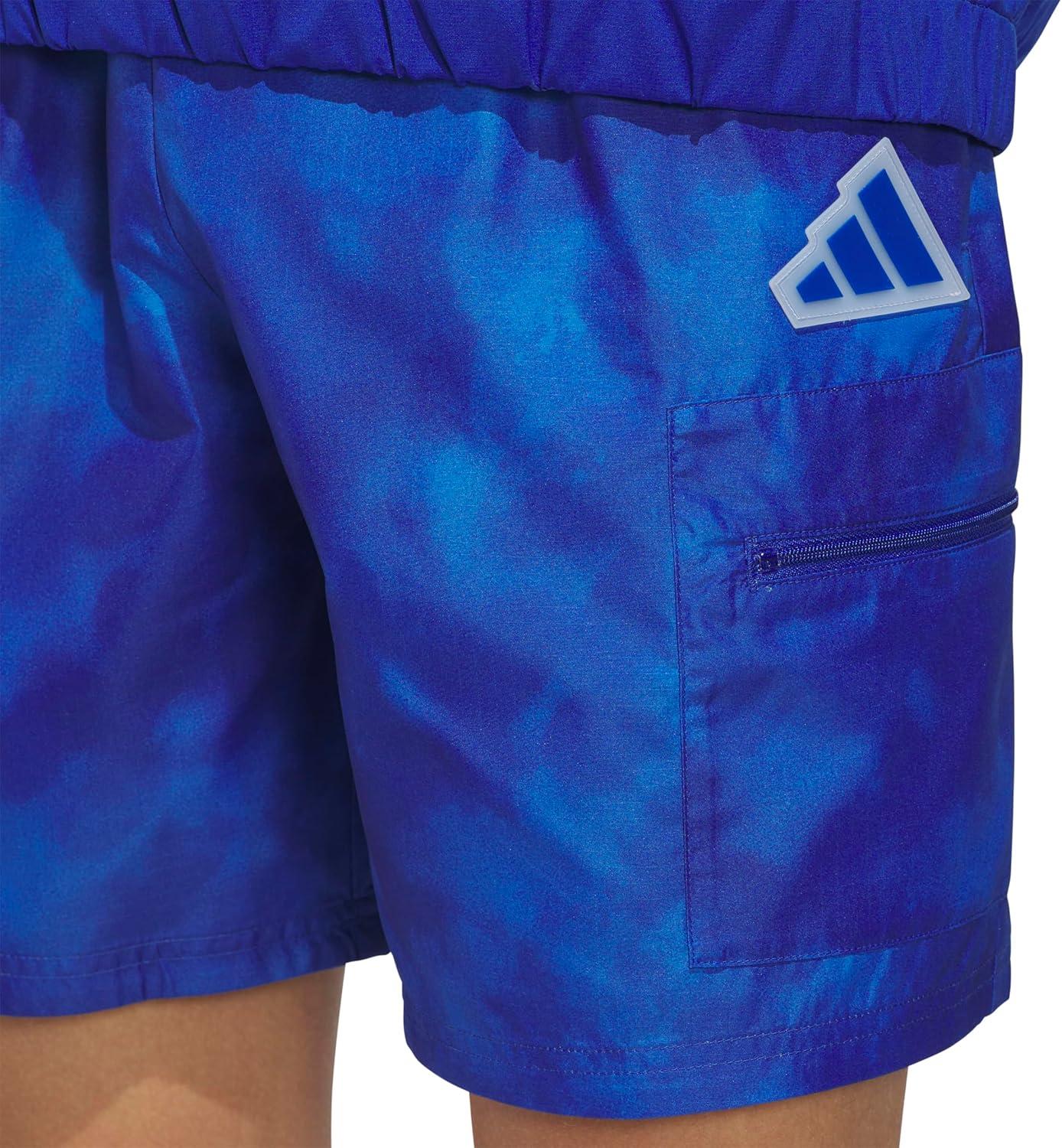 imageadidas Mens All Over Printed Woven ShortsTeam Royal BlueTrue Blue