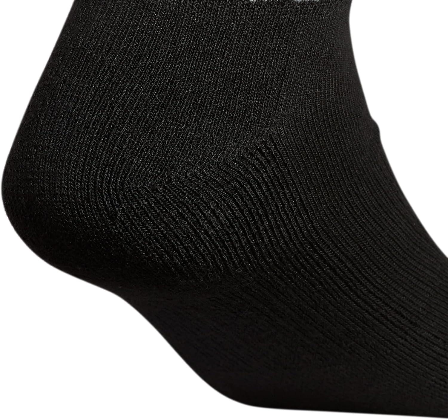 imageadidas Mens Athletic Cushioned Low Cut Ankle Socks 6Pair PackBlackAluminum 2