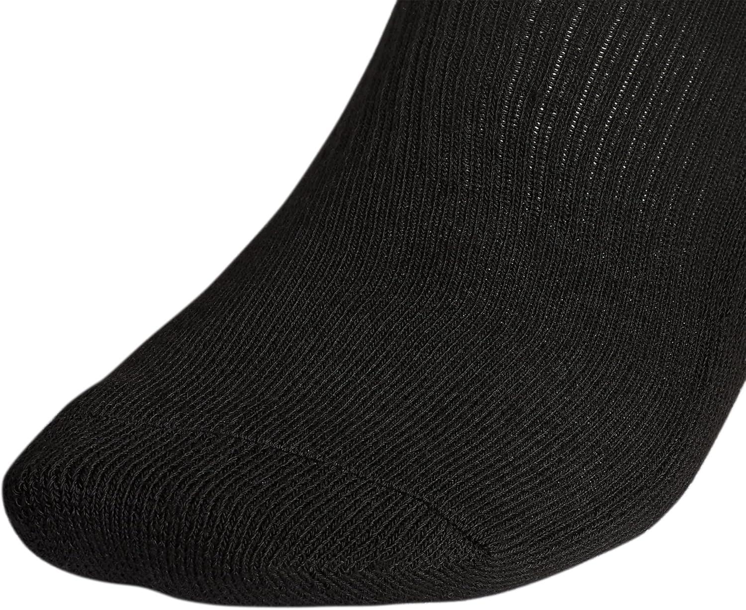 imageadidas Mens Athletic Cushioned Low Cut Ankle Socks 6Pair PackBlackAluminum 2