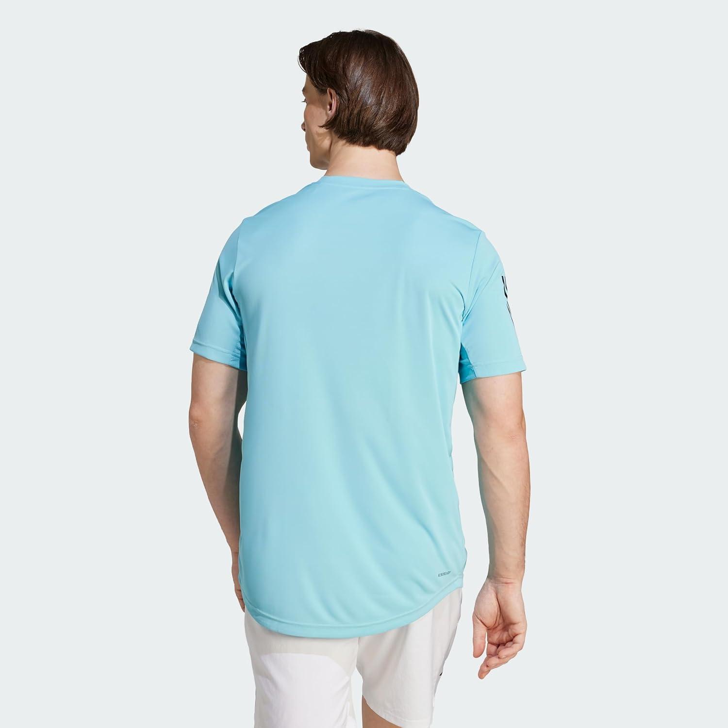 imageadidas Mens Club 3Stripes Tennis TShirtLight Aqua