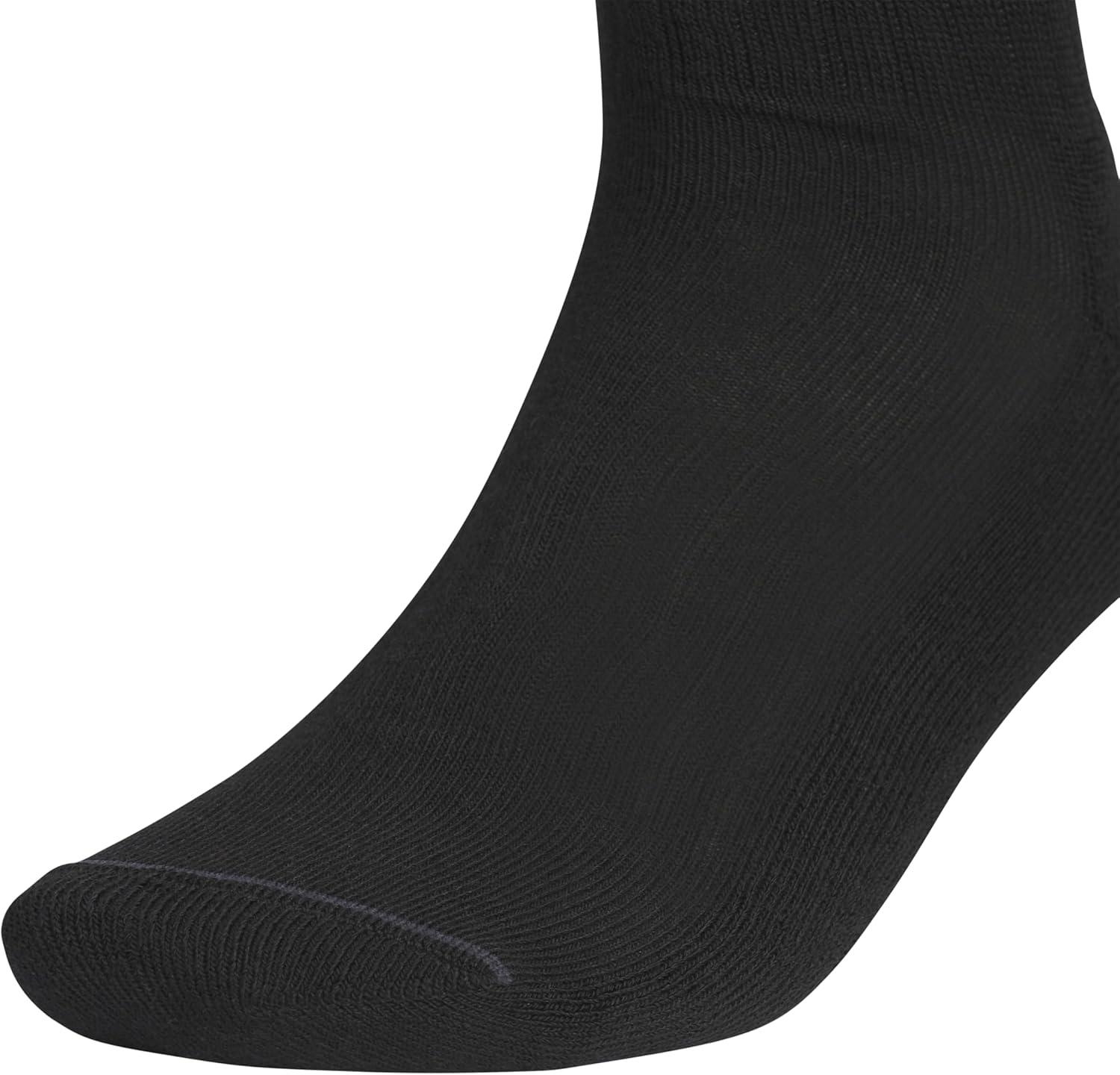 imageadidas Mens Crew Socks 3Pack with Logo or StripedBlackNight GreyClassic