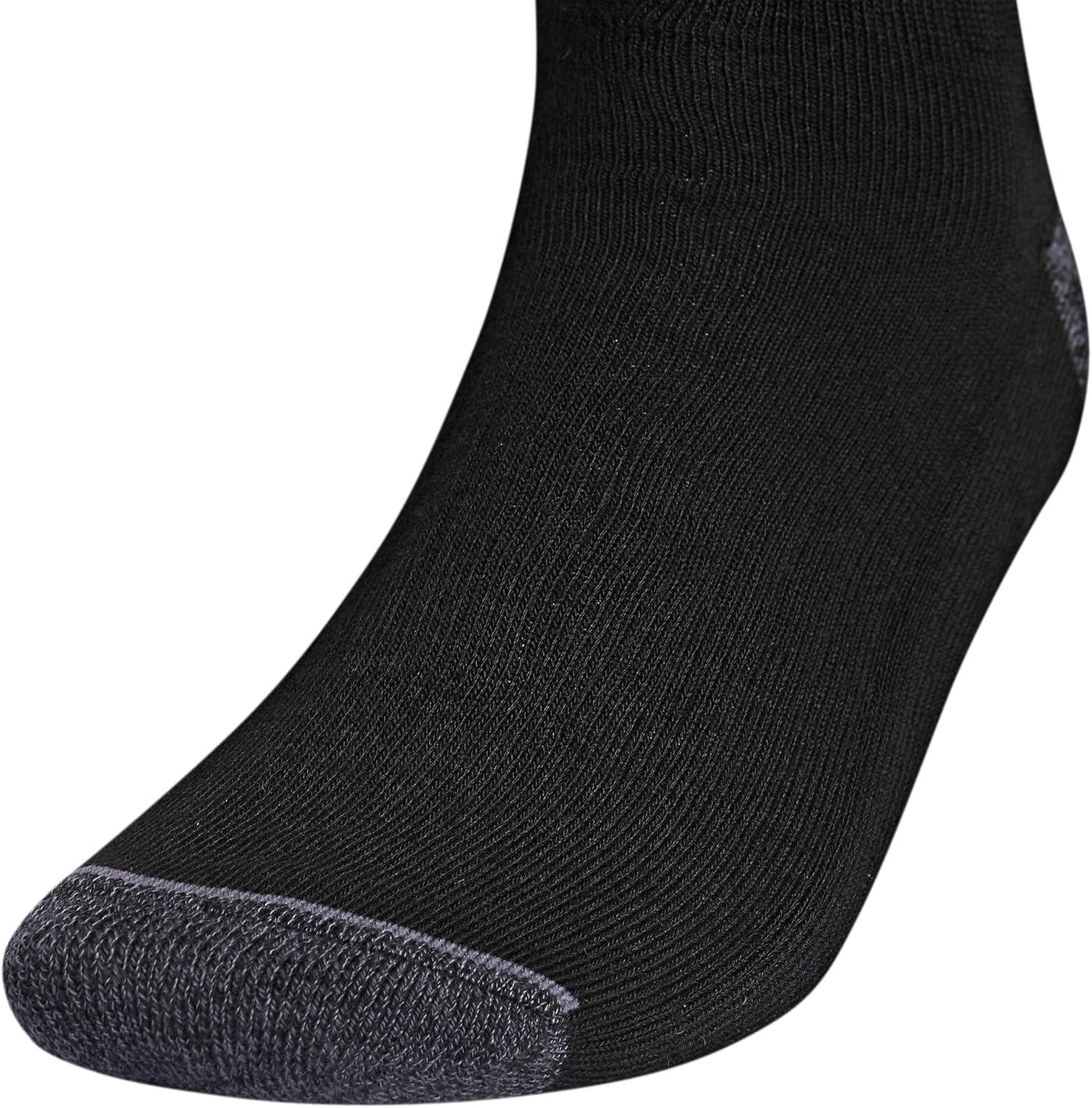 imageadidas Mens Crew Socks 3Pack with Logo or StripedBlackOnix GreyClassic