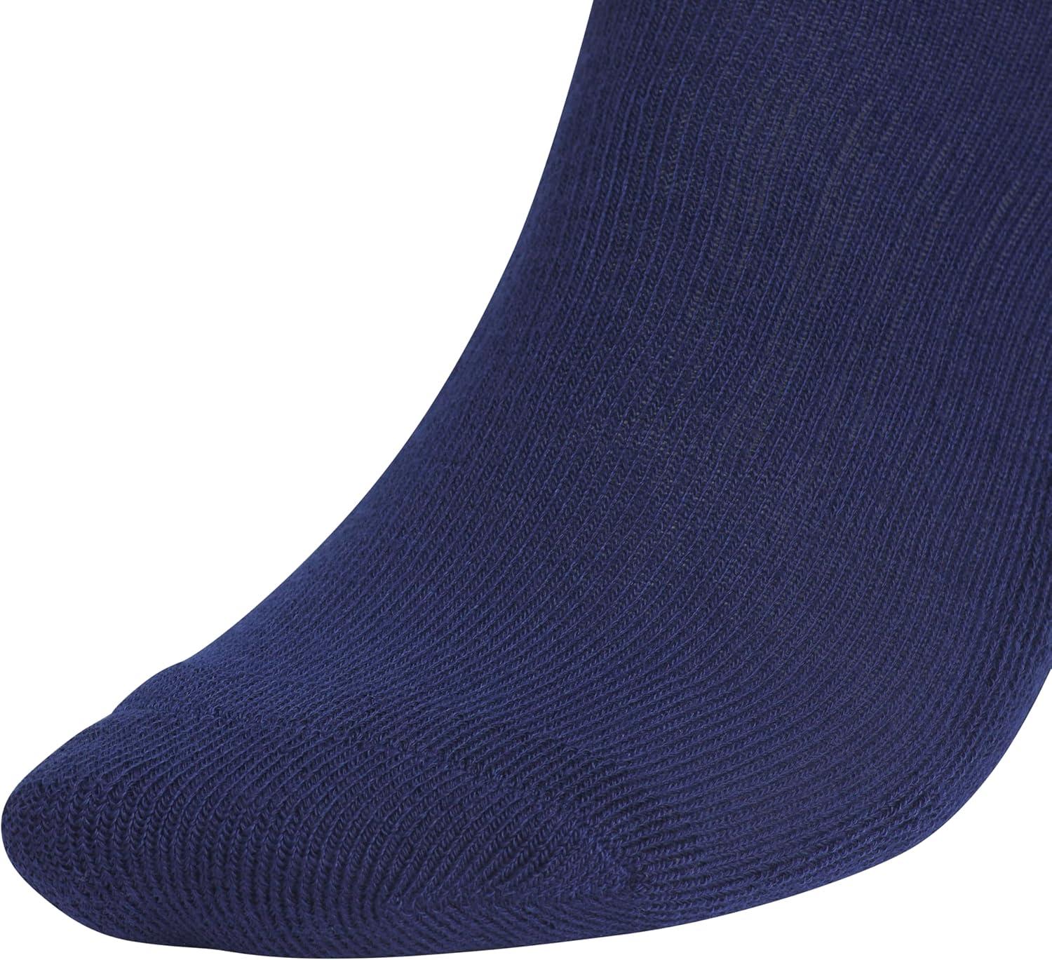 imageadidas Mens Crew Socks 3Pack with Logo or StripedDark BlueCool Light HeatherOlive Strata GreenFoundation